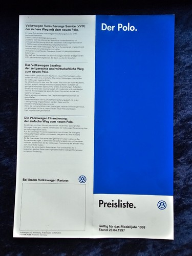 Polo preisliste v - vw,
