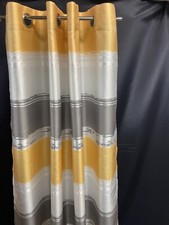 Vorhang, Übergardine, Fertiggardine, auf Ösen, 145 cm  hoch, gelb, toupe