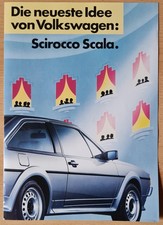Prospekt VW Scirocco Scala  -  Ausgabe 9/86