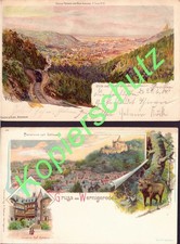 Wernigerode * Harz * 2 x Litho * Bahndamm * Schloß * 1904