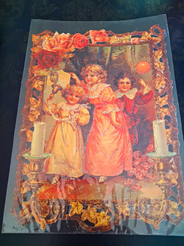 Oblate glanzbild 3 kinder - glanzbild,