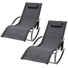 2 x Schaukelliege Anthrazit
