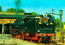 798E-Ansichtskarte Museumsdampflok 38 1182Wasserkran Plauen Vogtland Reichsbahn