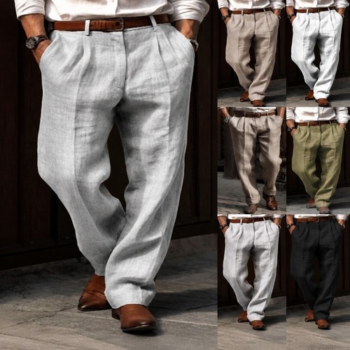 Herren baumwolle leinen - baumwolle, hose