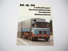 MAN Produktprogramm LKW Kommunalfahrzeug Omnibus Motor Prospekt Poster 1970er J.