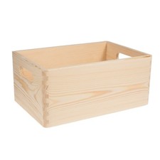 Stapelkiste aus Holz mit Griffen Allzweckkiste Aufbewahrung Box Kiste Deckel