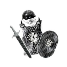 Ritter Set 4-tlg. schw. Ritterrüstung Ritterkostüm Mittelalter LARP 125762713