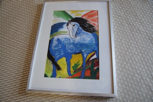 Bild handgemalt auf - , papier