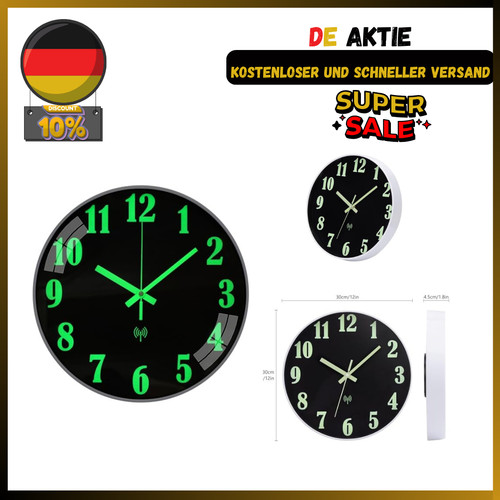 Wanduhr leuchtend funkuhr - wanduhr,