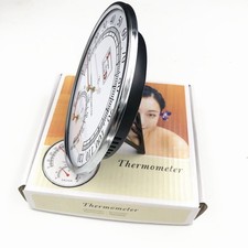 Thermometer Zeitschaltuhr 125 mm für Sauna Räume Haushalt Gewerbe Luftfeuchtig