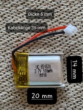 Mini Lipo Akku 3,7V 100mAh