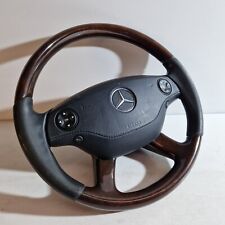 S16* MERCEDES BENZ W221 Holzlenkrad Leder schwarz Wurzelnuss dunkel A2214600303