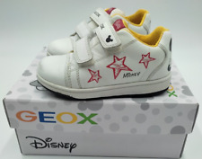 Geox‎ Mickey Mouse Baby Jungen B New Flick Boy Sneakers 23 EU Weiß Rot Leder