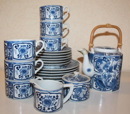 Teeservice blau tlg japan - teeservice,