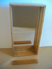 Wandregal mit spiegel - mit, bamboo