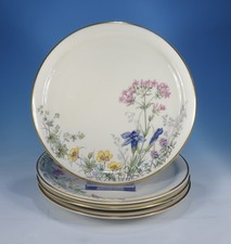 Krautheim "Wiesengrund und Bergeshöh`n" 4 Kuchenteller 19,5 cm.  1.Wahl