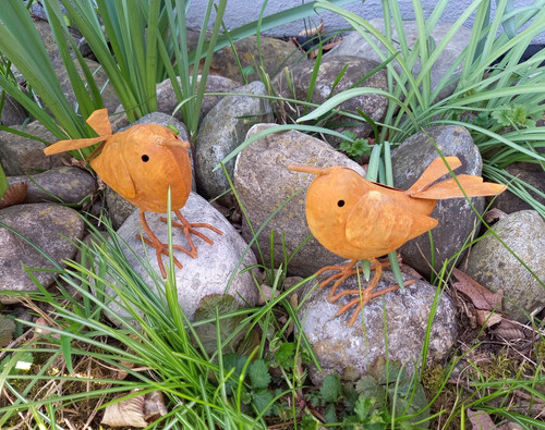 2er set vögel edelrost - "vögel",