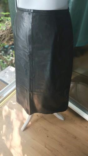 Echt lederrock schwarz sehr - lederrock,, schwarz,