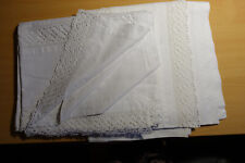 Leintücher mit Spitzen, 2 Stück, weiß, beide in gleicher Größe