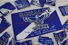 Schalke 04 Fahne Flagge Flag Drapeau Vintage Gelsenkirchen GE Parkstadion NEU