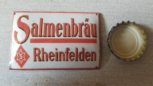 Mini emailschild salmenbräu - mini,