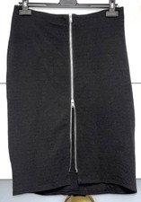 Sexy schwarzer Rock mit Front Reißverschluss Gr. XL 42 - 48 eventuelle 50