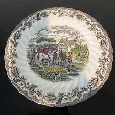 Myott Country Life Teller Jagdszene Staffordshire England Vintage Deko