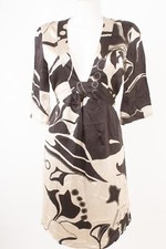 oui set Damen Kleid Sommerkleid Seidenkleid Gr. DE 38 Reine Seide