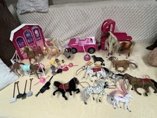 Barbie Pferde Pferdehof Auto Pferdeanhänger Konvolut Sammlung Paket
