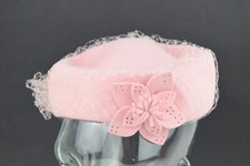 Damenhut Pillenbox Pink Rosa Blume Vintage Weidacker Weiden Mayser Stumpe Hut