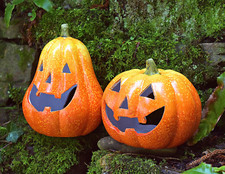 ❀ 2 x Kürbis Windlicht