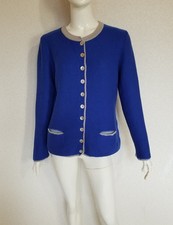 Pierre Claire wunderschöne feminine dicke Kaschmir Strickjacke Königsblau