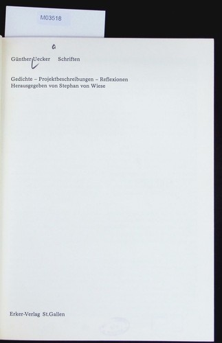 Günther uecker schriften - schriften,