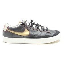 Nike Killshot Herren Niedrig Turnschuhe Schwarz & Gold Leder UK 9,5 Klassisch Retro