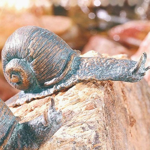 Bronzefigur schnecke gebogen - bronzefigur,