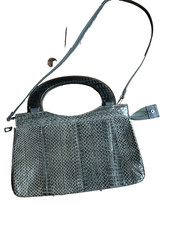 Handtasche Schlange Optik crossbody bag Handtasche khaki  Leder 50er vintage