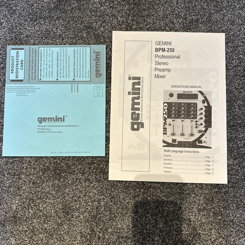 Gemini bpm250 - gemini,
