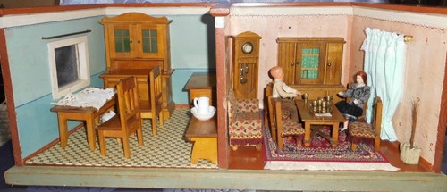 Alte puppenstube mit - alte,