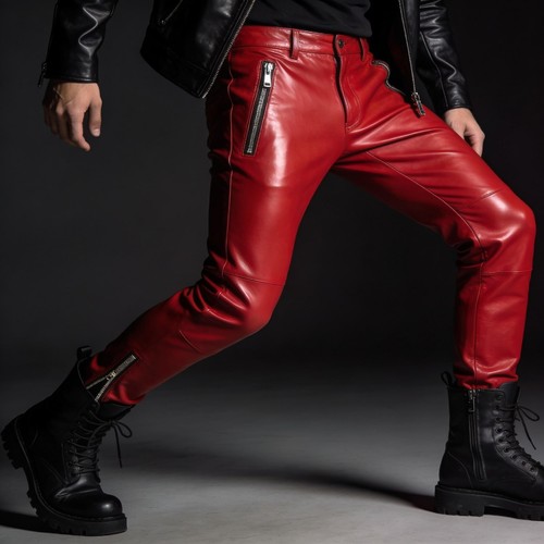 Neue rote lässige biker - neue,