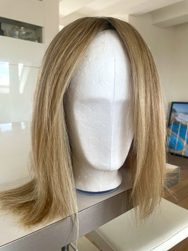 Blonde schulterlange echthaar - schulterlange,