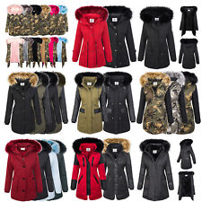 Designer Damen Jacke Parka Mantel Winterjacke warm gefüttert Damenjacken XS-XL