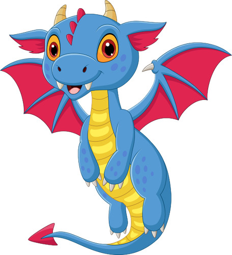 Aufkleber lustiger drache - lustiger,