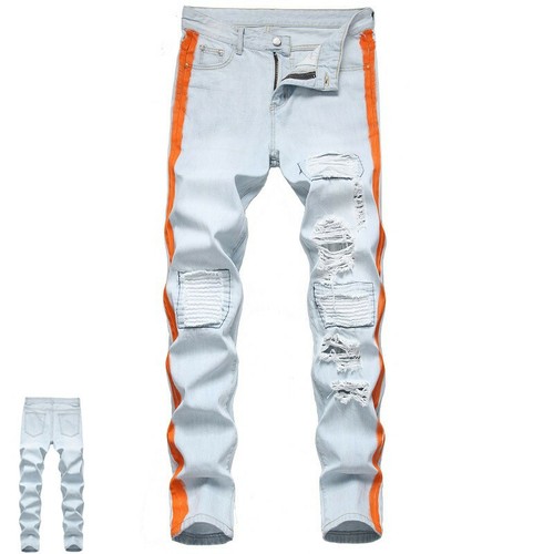 Herren ripped biker jeans - ripped,