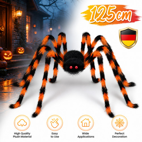 Plüschspinne 125cm halloween - 125cm,