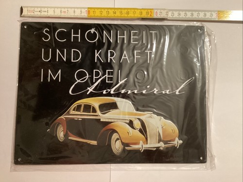 Blechschild opel admiral 28cm - opel,