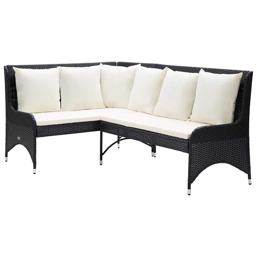 Ecksofa tlg poly rattan - 2-tlg.,