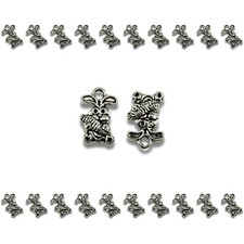 15x Anhänger Hase Charms Hasen Kaninchen Ostern Antiksilber Osterbasteln