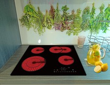 Kochfeld 60cm autark Einbaukochfeld Acopino KM4-2 Bräterzone Zweikreis 7200 W,AS