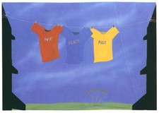 Friedliche Wäscheleine