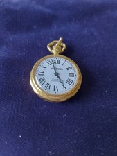 Prätina Kettenuhr vergoldet 17 Rubis Antichoc Handaufzug funktionsfähig